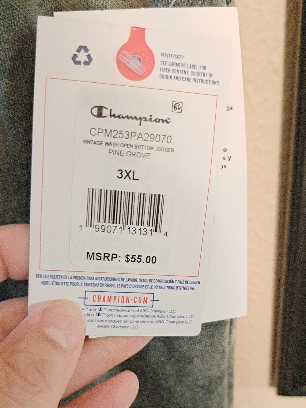🔥 NWT Champion 3X Olive Green Cargo Joggers | Trendy Athleisure Comfort 🔥 - Picture 5 of 7